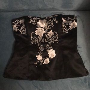 WHBM Satin Bustier Top